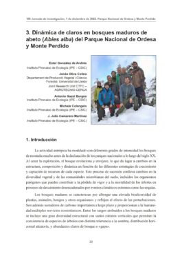 VIII Jornada de investigación del Parque Nacional de Ordesa y Monte Perdido, 2022